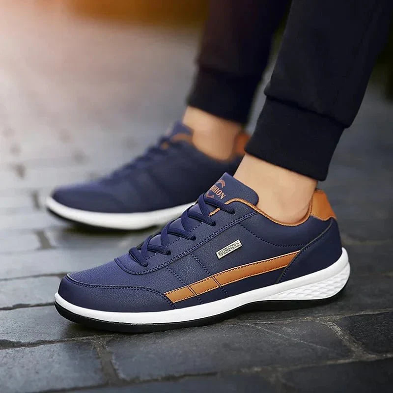 Bramme Classic men's white sneakers low-top silhouette with premium craftsmanship everyday style