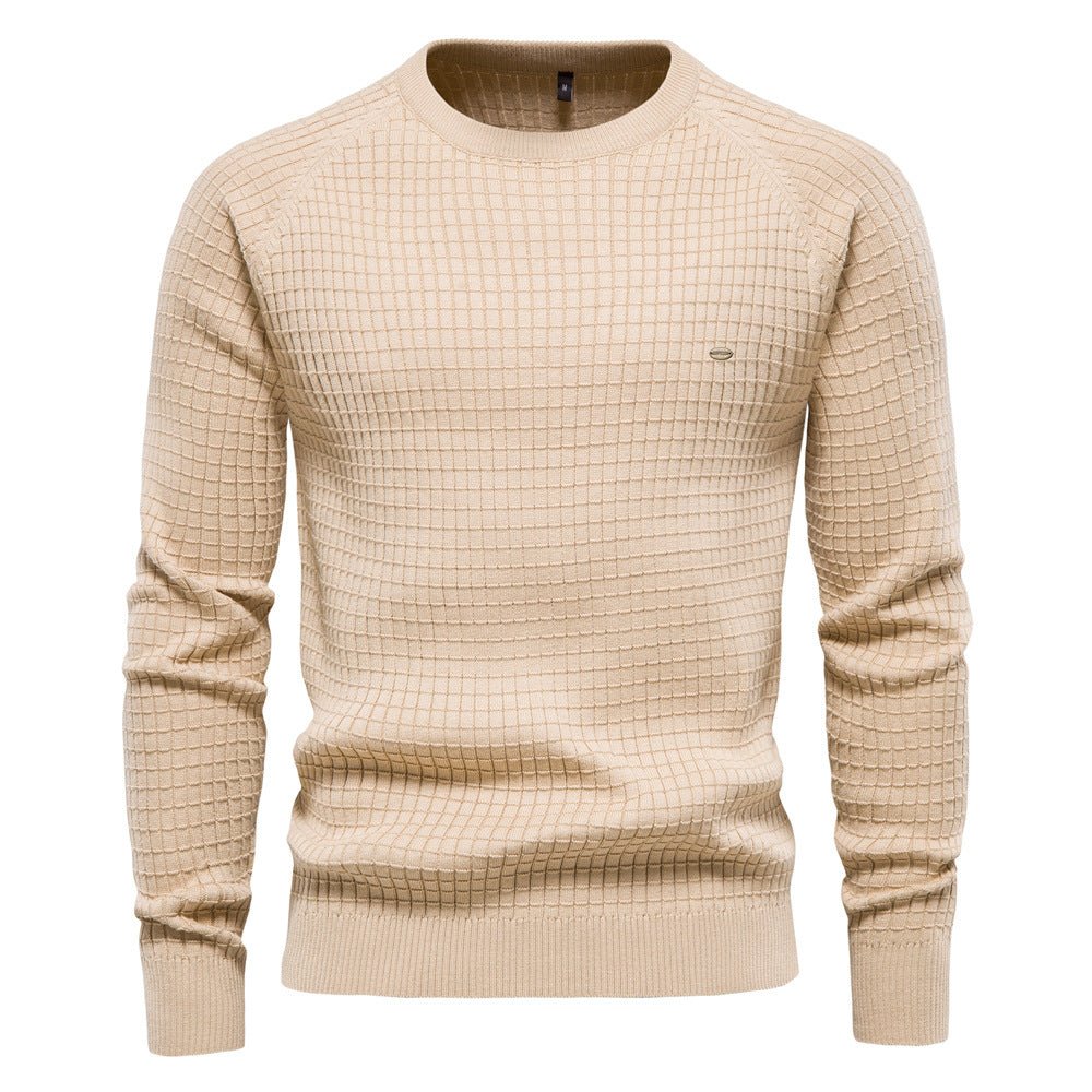Men's classic knitted casual sweater relaxed fit textured knit for everyday warmth and smart style