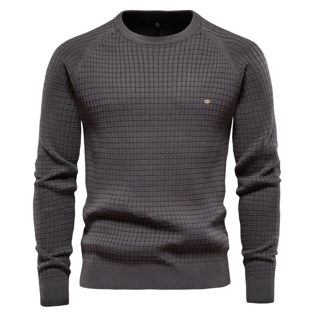 Men's classic knitted casual sweater relaxed fit textured knit for everyday warmth and smart style