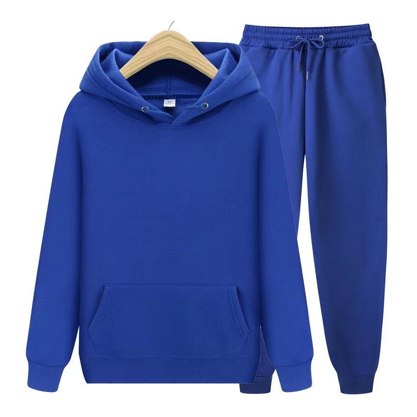 Unisex hoodie tracksuit set casual joggers coordinated comfortable everyday pullover with front pocket