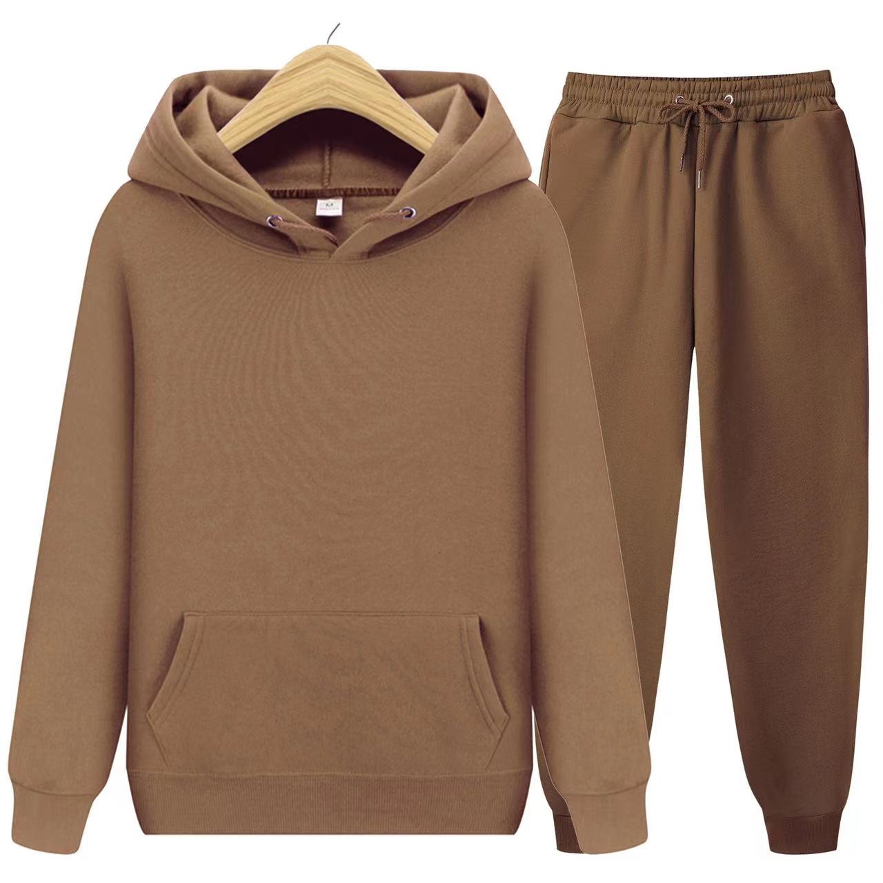Unisex hoodie tracksuit set casual joggers coordinated comfort fit everyday streetwear style