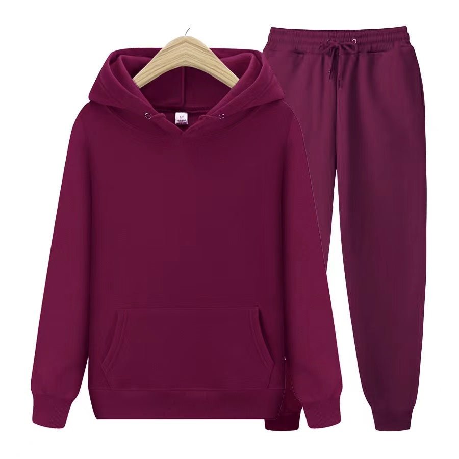 Unisex hoodie tracksuit set casual joggers coordinated comfort wear everyday athletic style
