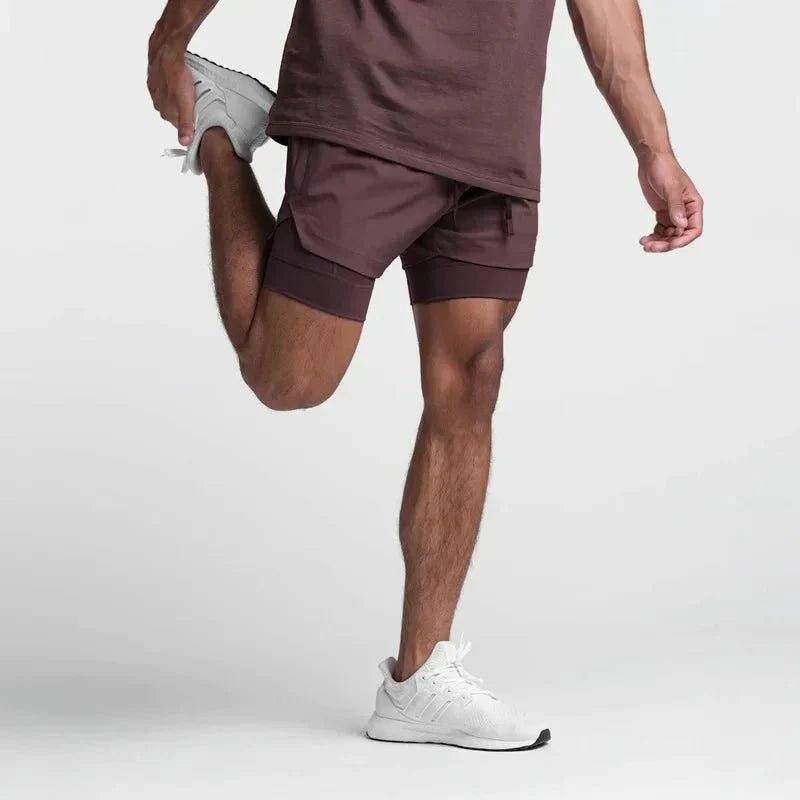 Men's slim fit training shorts lightweight breathable fabric adjustable waistband for workouts