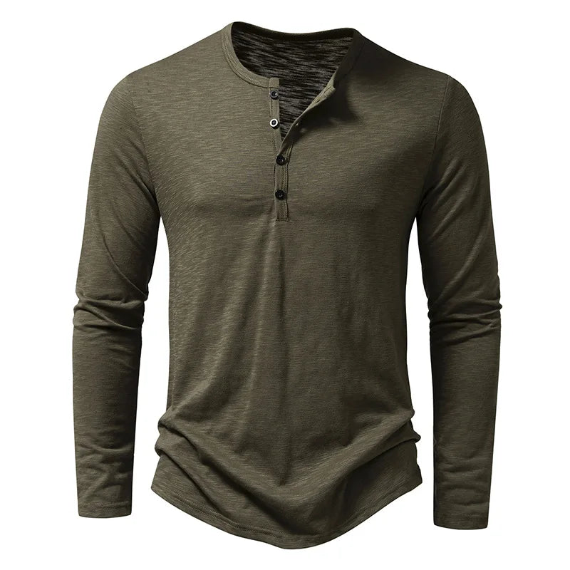 Craig men's Henley shirt casual sophistication comfortable fit timeless elegant everyday style