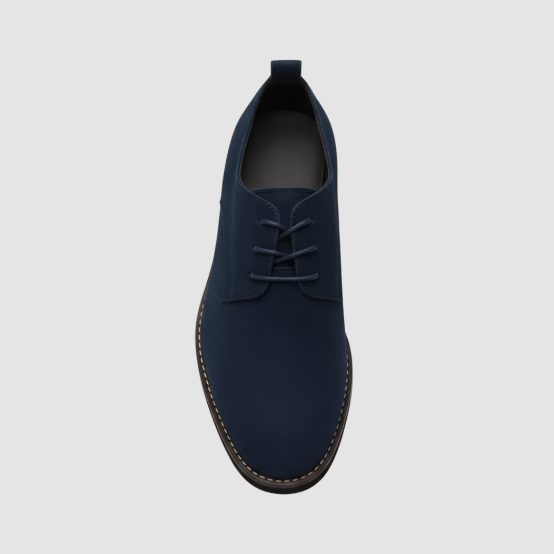 Men's lace-up dress shoes in black burgundy blue elegant formal casual versatile all-day comfort