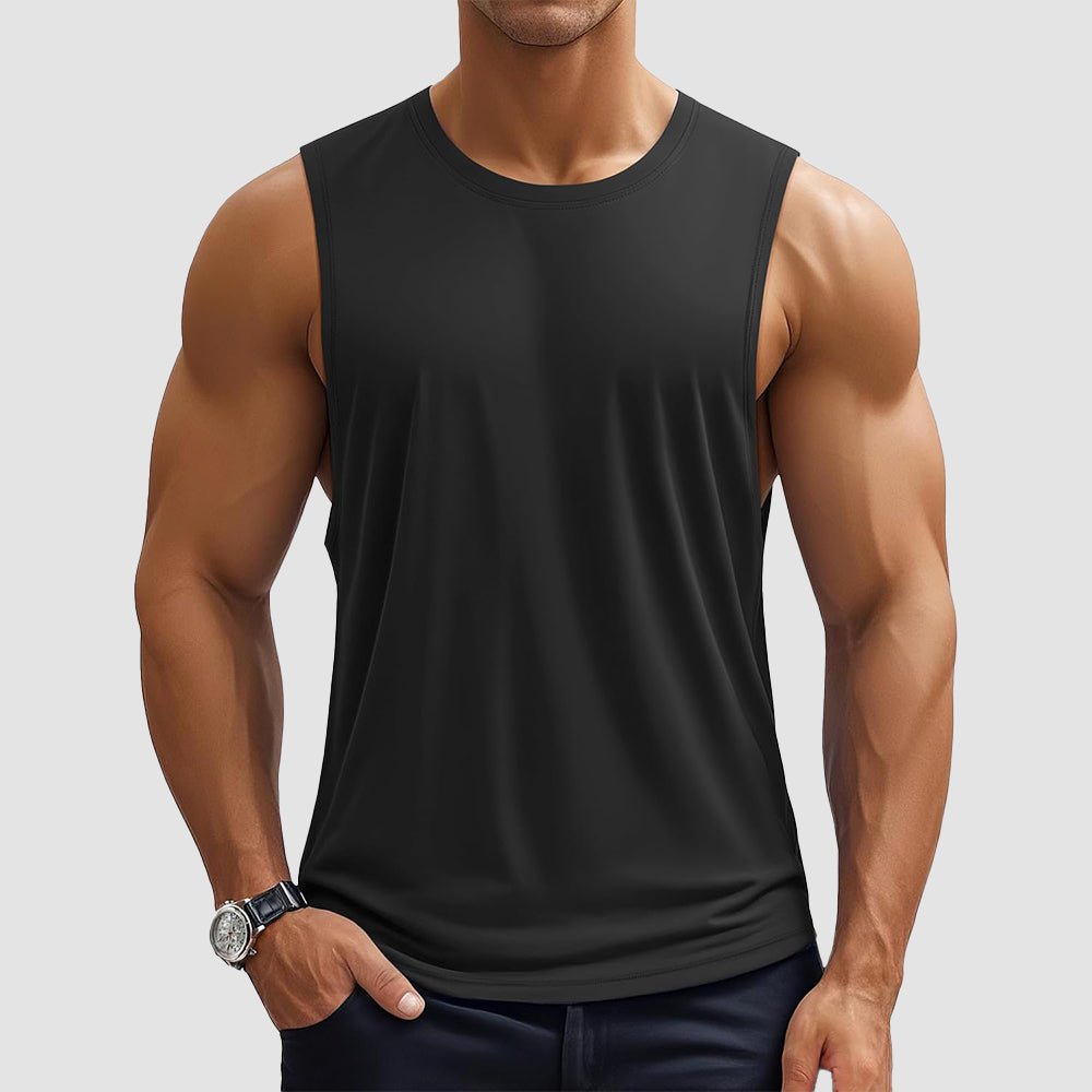 Men's quick-dry sleeveless gym tank top lightweight breathable workout shirt for active training