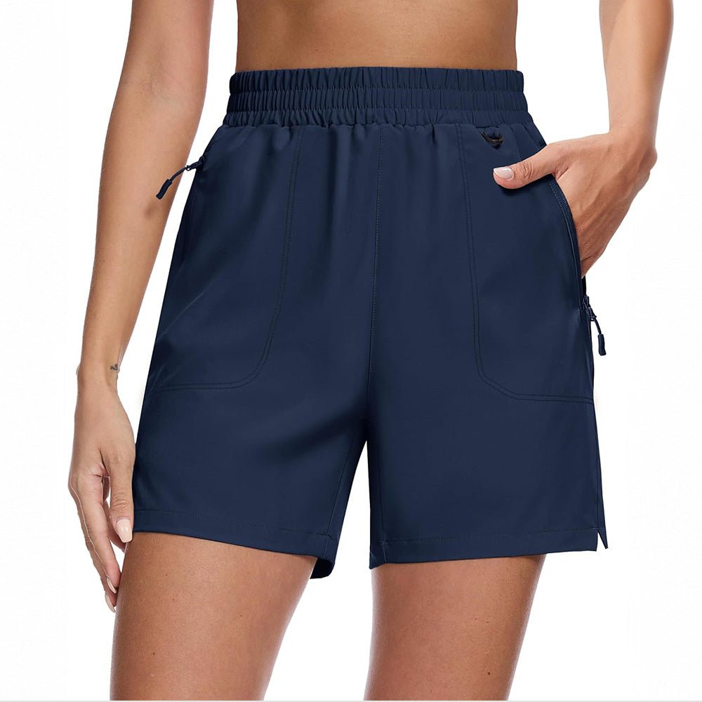 Women's 5-inch quick dry hiking shorts lightweight breathable UPF 50+ water resistant athletic fit