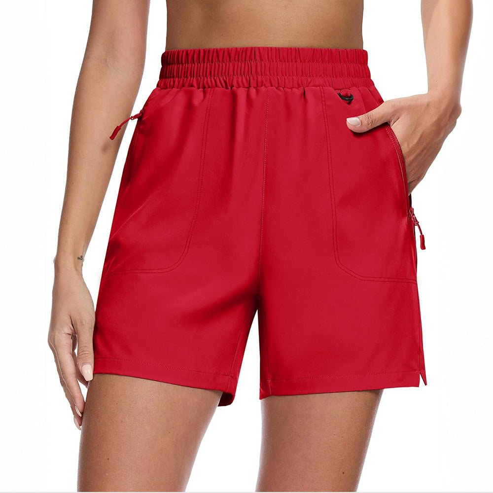 Women's 5-inch quick dry hiking shorts lightweight breathable UPF 50+ water resistant athletic fit