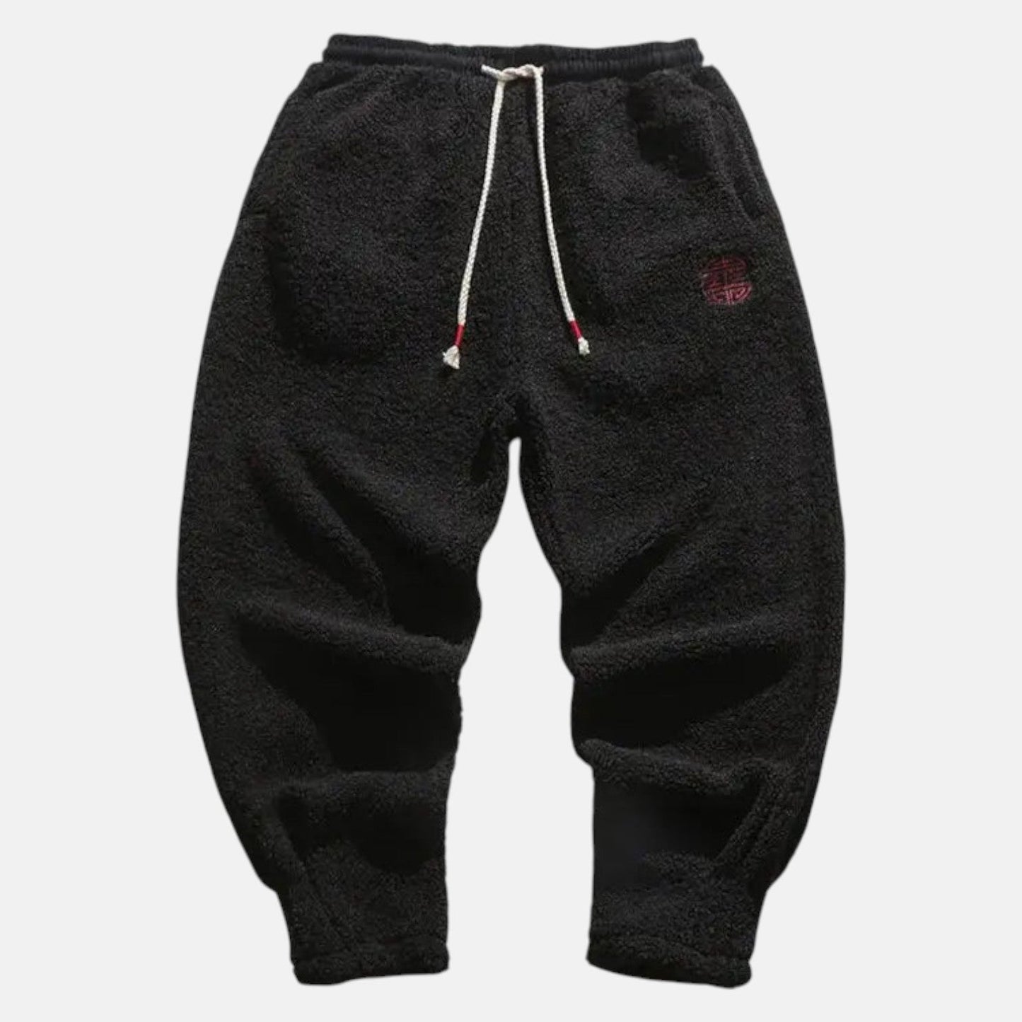 Men's wool fleece jogger pants modern fit urban style cozy winter warmth elastic waistband