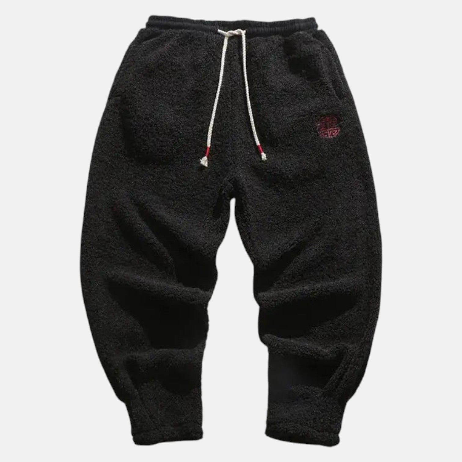 Men's wool fleece jogger pants modern fit urban style cozy winter warmth elastic waistband