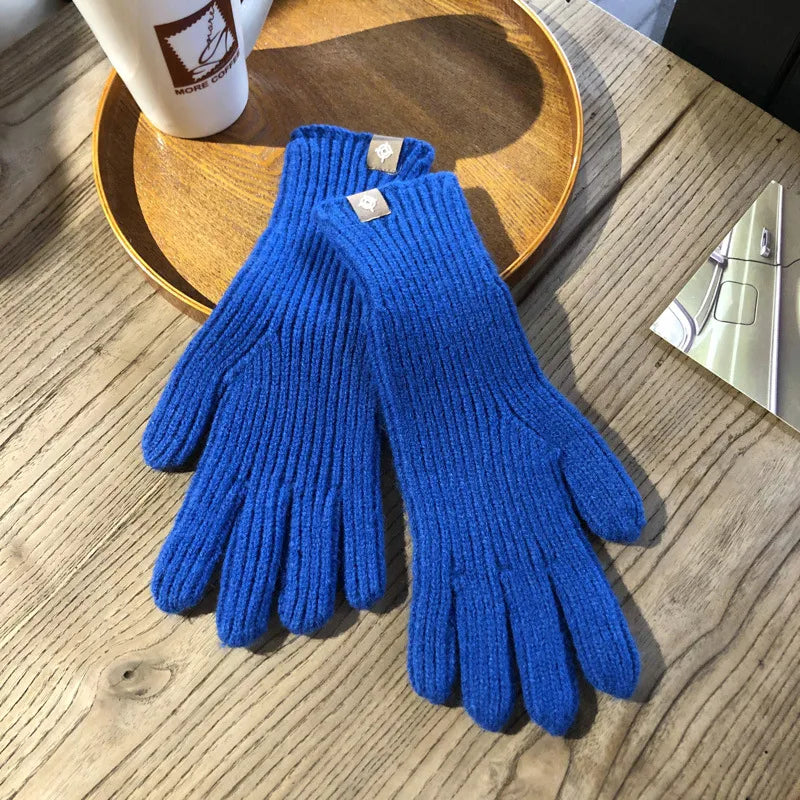 Women's Nina knitted gloves cotton blend one size elegant classic winter accessory in trendy colors
