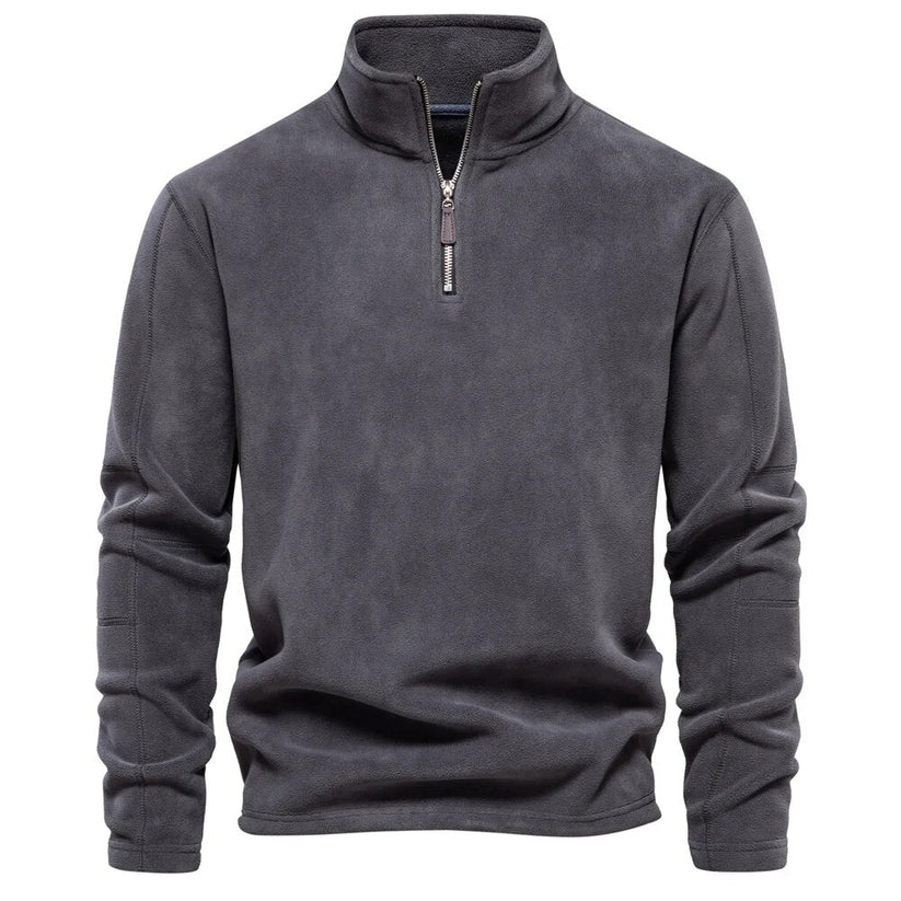 Luxe Nazaire men's fleece sweater, premium warmth, casual smart style with soft refined fit