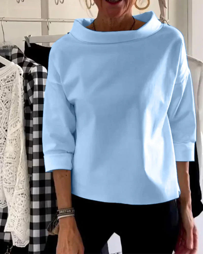 Maya | Women's Bateau Neck 3/4 Sleeve Casual Top