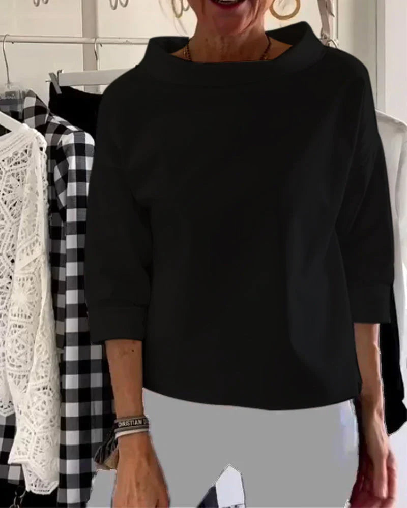 Maya | Women's Bateau Neck 3/4 Sleeve Casual Top