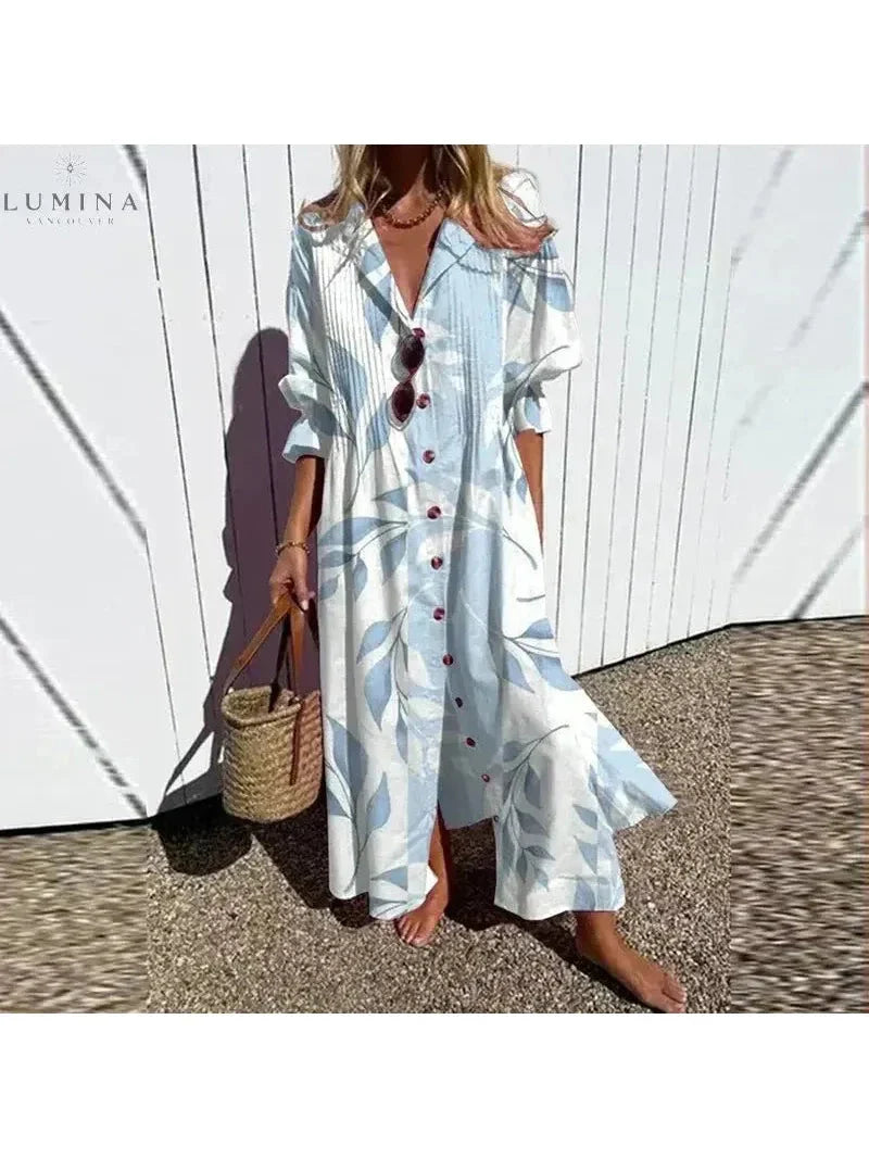 Women's Odessa floral midi dress flowing silhouette lightweight breathable vintage romantic style