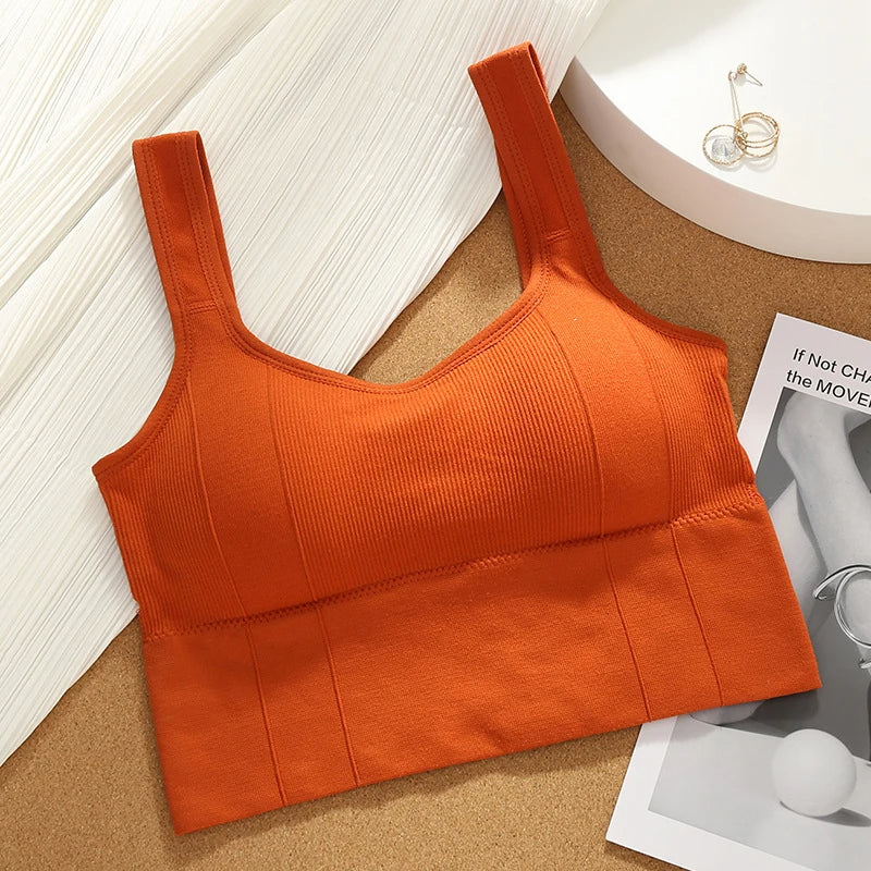 Black seamless ribbed longline sports bra with sculpted fit, full coverage and zero ride-up design