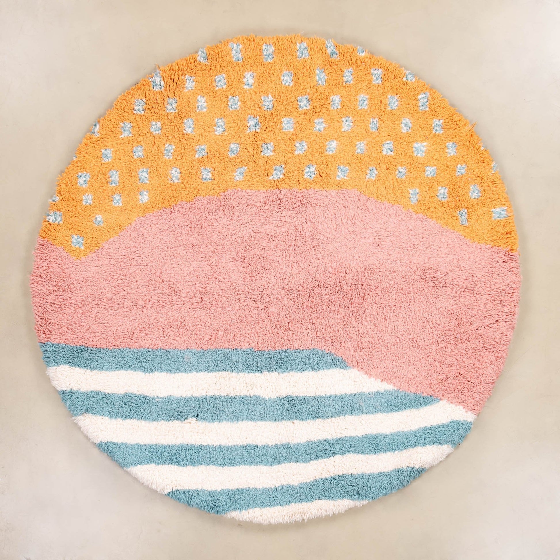Ouraida Round - Shag Moroccan rug - Urbann-Vibe