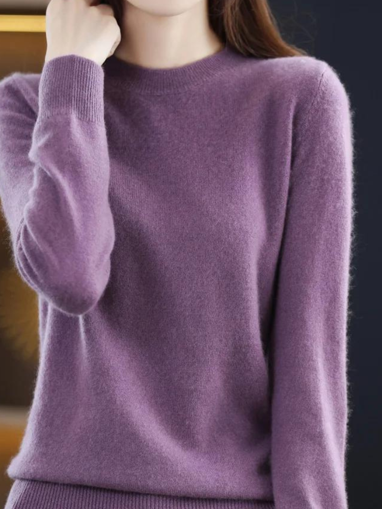 Daina women's classic wool sweater breathable knit cozy timeless everyday comfort layer