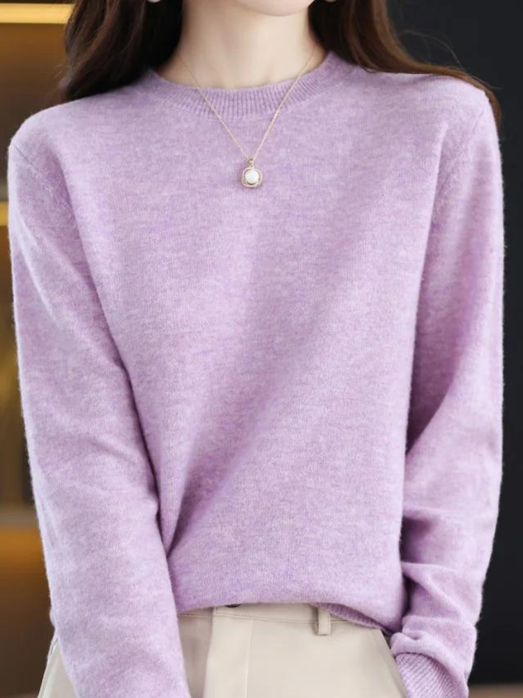 Daina women's classic wool sweater breathable knit cozy everyday comfort timeless style