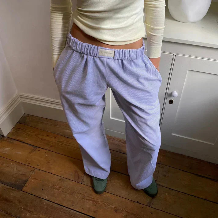 Women's flowing linen pants relaxed fit breathable natural drape versatile everyday style