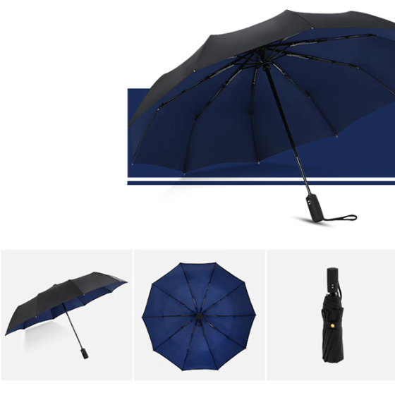 Urbann-Vibe storm-proof folding umbrella compact wind-resistant design for urban travelers and outdoor use