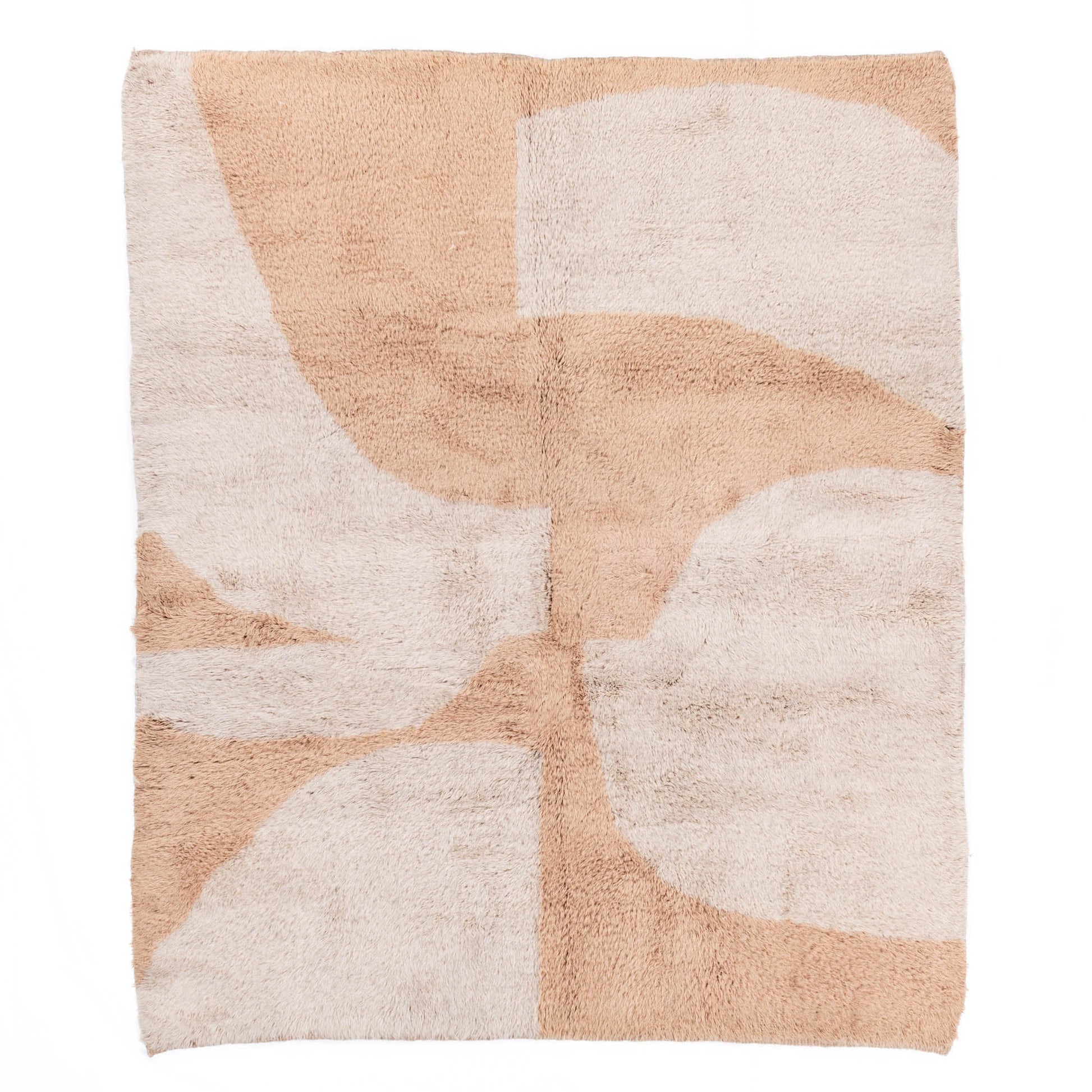 Peach Fossil - Luxury Shag Moroccan Rug - Urbann-Vibe