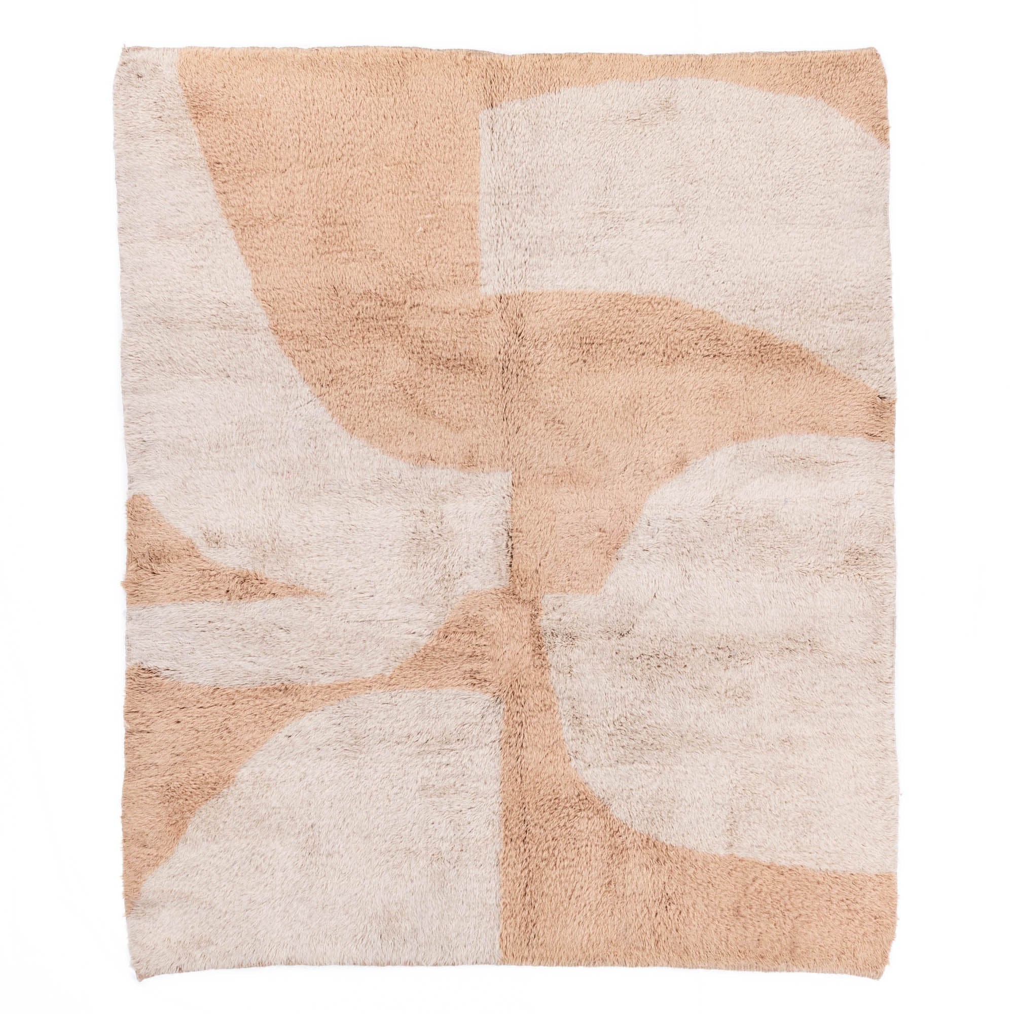 Peach Fossil - Luxury Shag Moroccan Rug - Urbann-Vibe