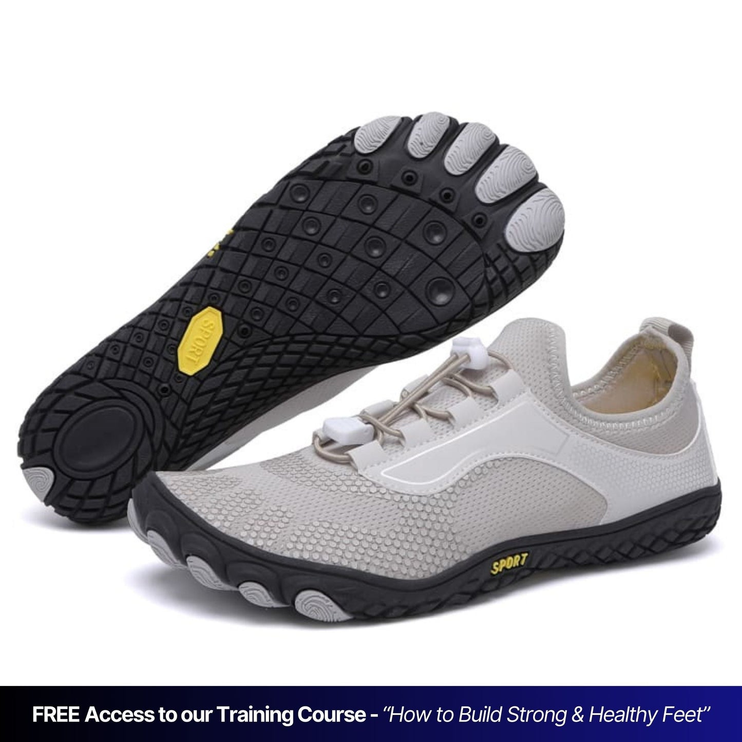 PeakTrail barefoot sport shoes wide toe box elastic laces superior grip outdoor trail running