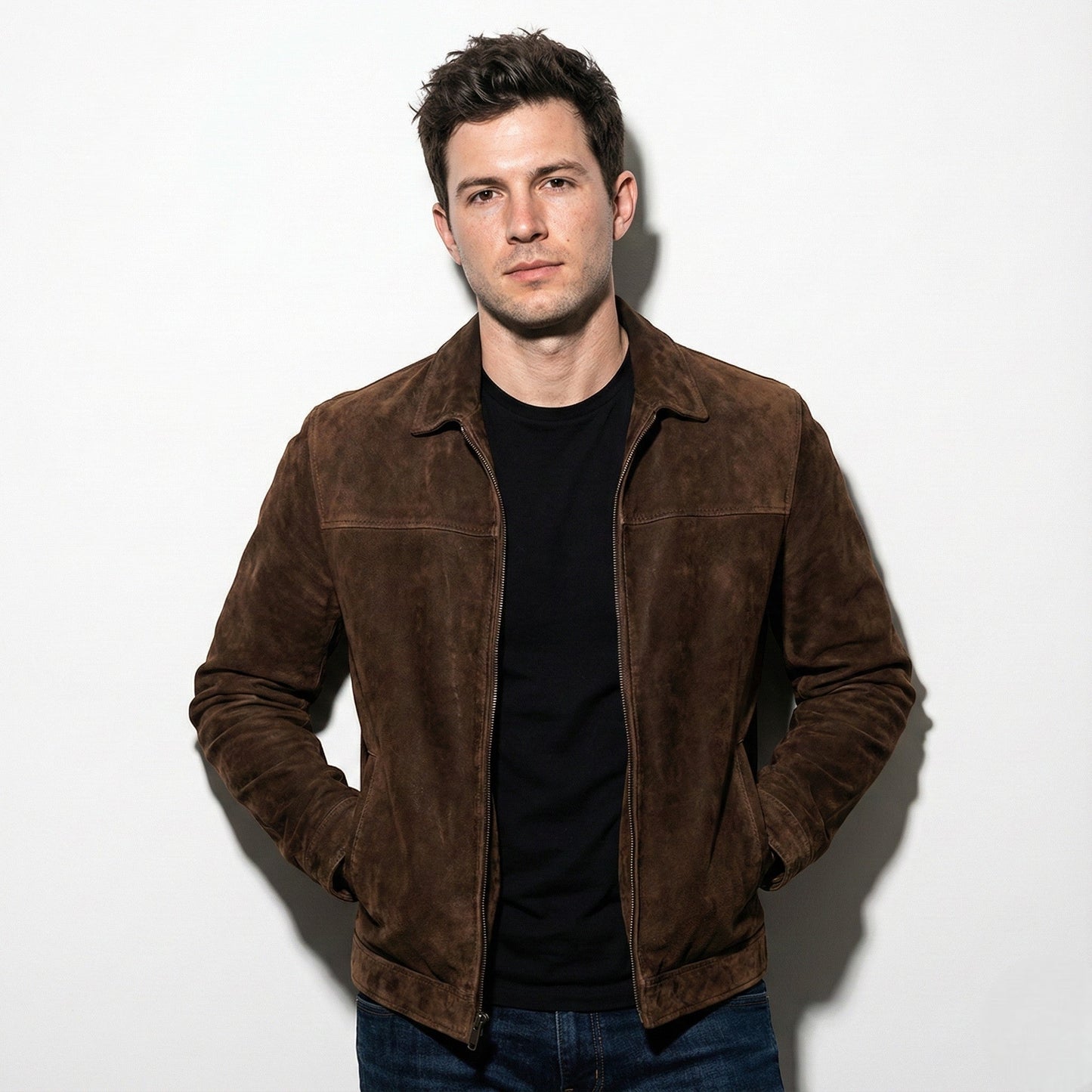 Men's structured cotton jacket matte finish soft lining modern city winter slim fit everyday wear