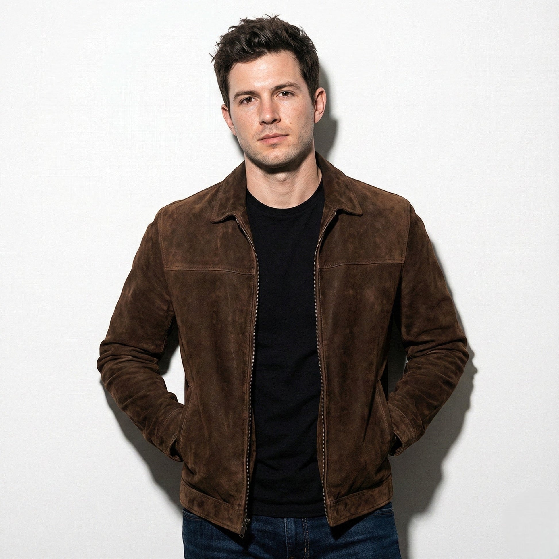 Men's structured cotton jacket matte finish soft lining modern city winter slim fit everyday wear