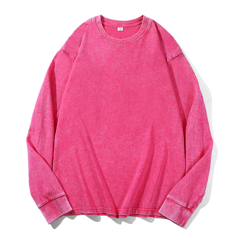 Men's relaxed fit crew neck sweatshirt in neutral tone, cotton-blend fabric for easy layering
