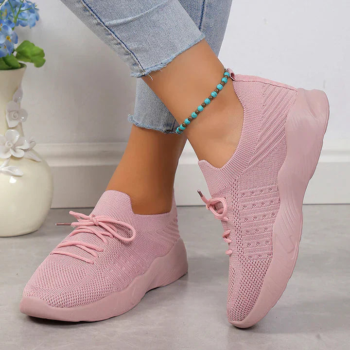 Women's Knittex ergonomic comfort shoes neutral tones casual athletic style cushioned supportive sole