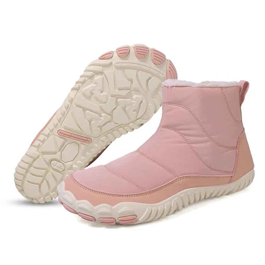 Unisex winter barefoot boots lightweight non-slip warm outdoor hiking shoes for men and women