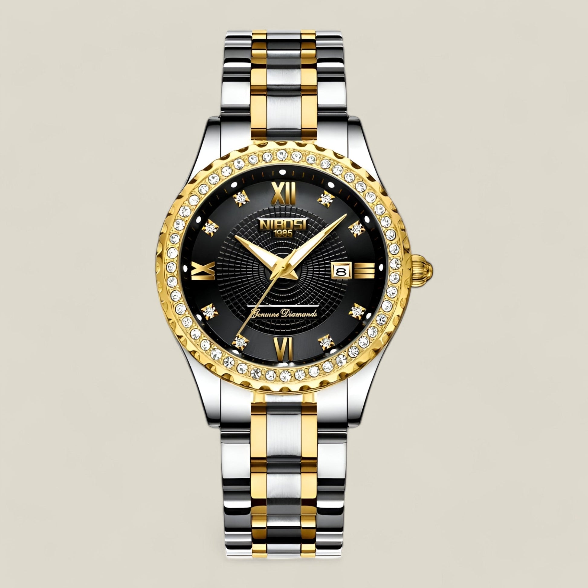 Agnes elegant stainless steel women's analog watch polished finish for business and formal wear