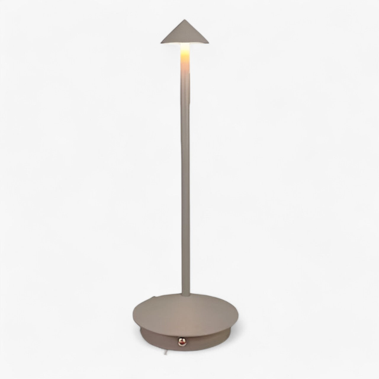 GlowLuxe rechargeable table lamp with touch control, adjustable brightness, modern design for home office
