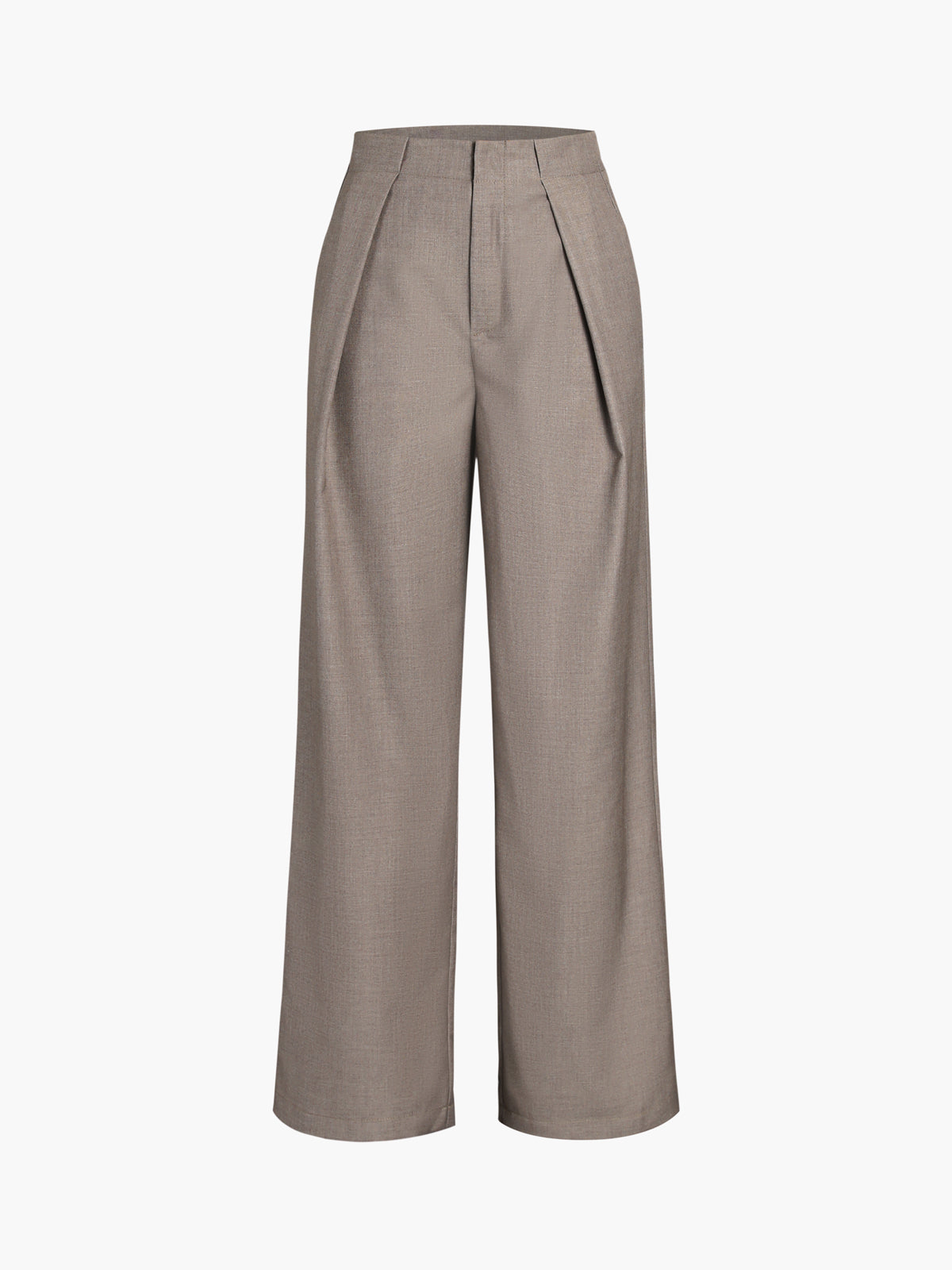 Women's high waist straight leg trousers plain minimalist pockets elegant workwear casual pants