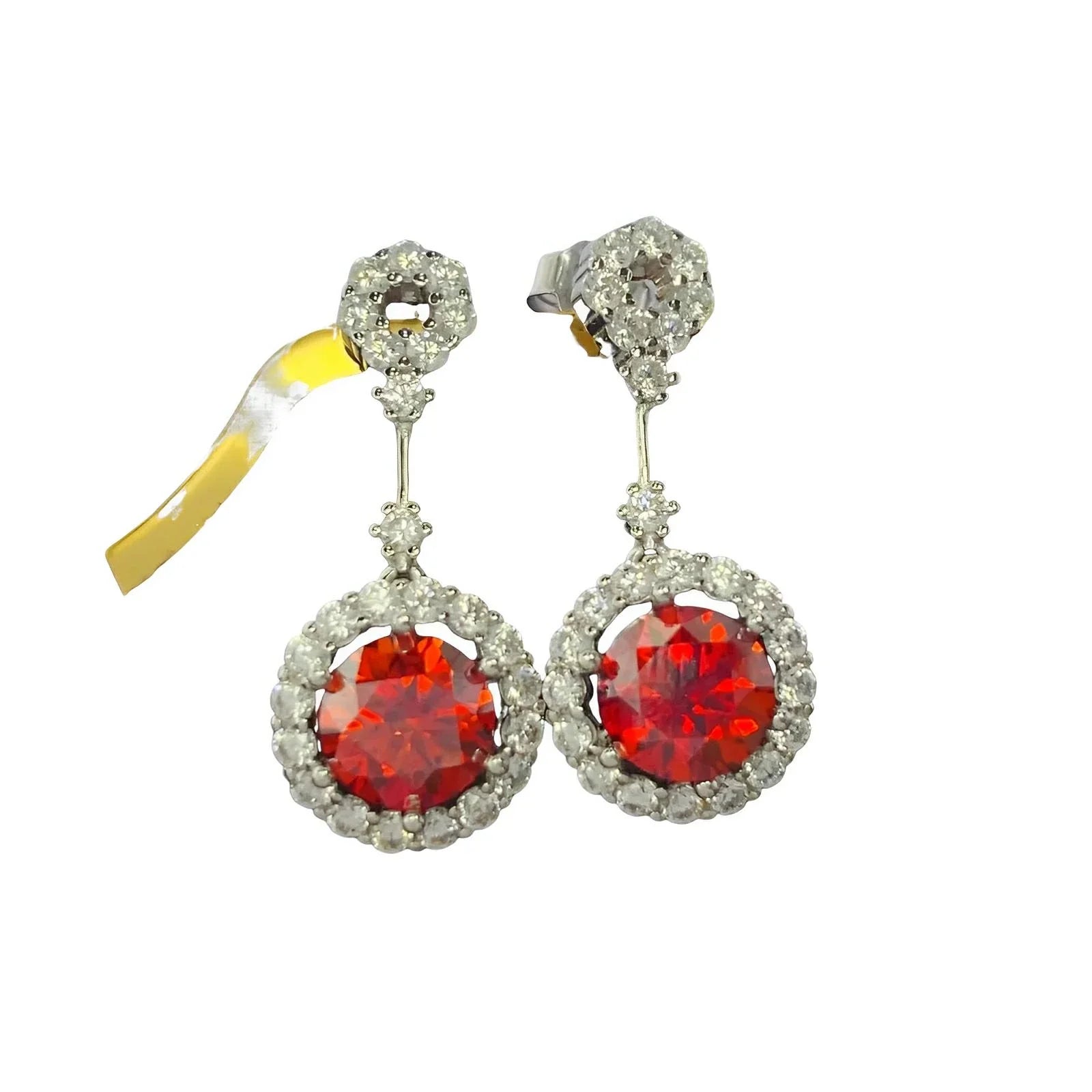 Moissanite Sterling Silver Earrings – 4 Carat Sparkle Pair - Urbann-Vibe