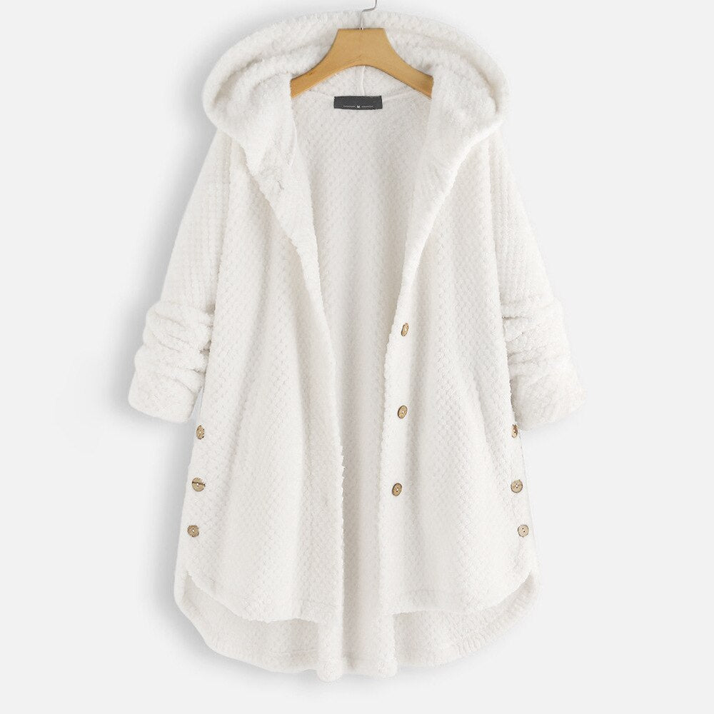 Arabella women's white oversized hooded jacket relaxed fit sustainable everyday outerwear