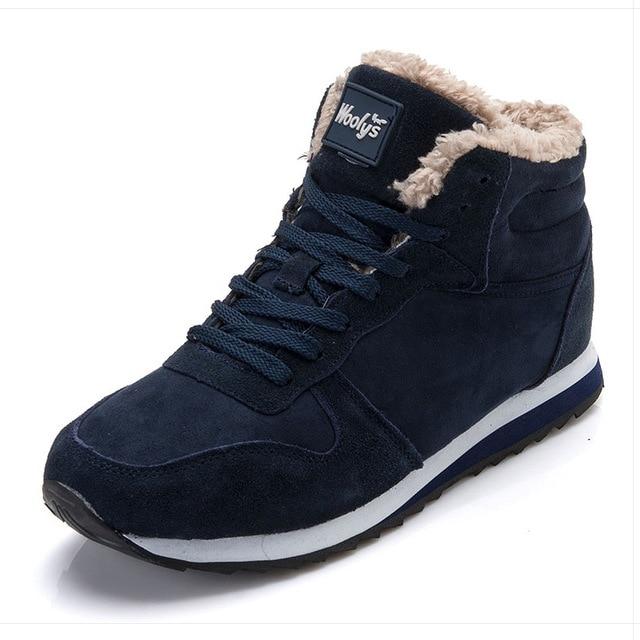 Men's winter sneaker boots with warm insulated lining, cushioned sole, and hi-top silhouette