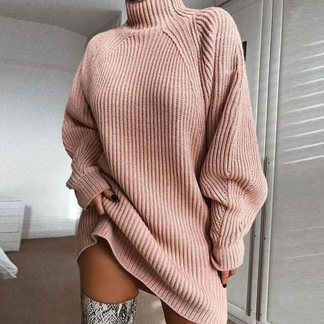 Women's cozy knitted sweater in warm tones, classic fit, ribbed texture for autumn winter warmth