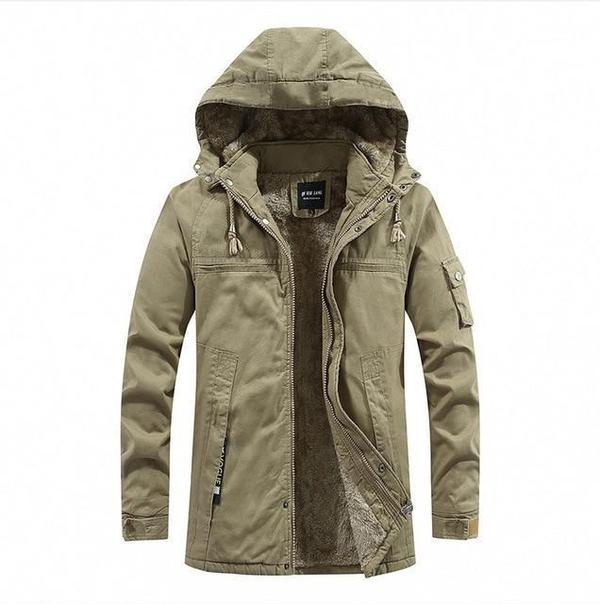 Hooded winter jacket waterproof shell cozy fleece lining outdoor cold-weather insulated coat