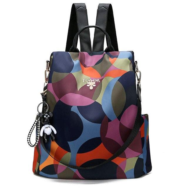 Urban Explorer large polyester backpack in sleek design with curved straps for school travel and shopping