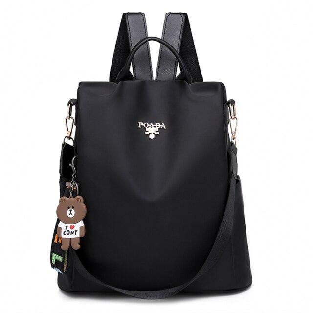 Urban Explorer large polyester backpack with curved straps, sleek design for school travel and shopping