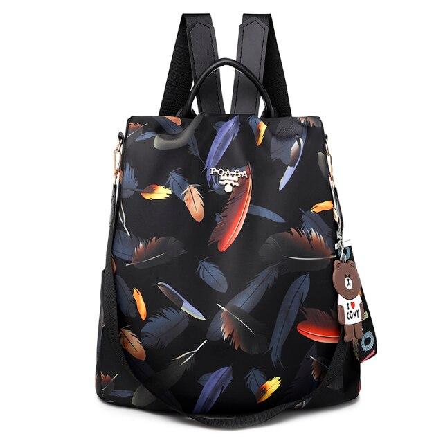 Urban Explorer large polyester backpack with curved straps, sleek design for school travel and shopping