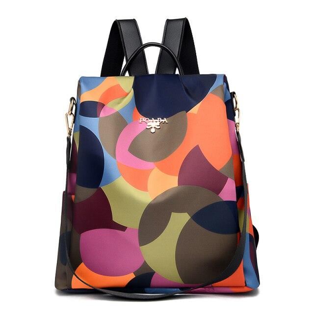 Urban Explorer large polyester backpack with curved straps, sleek design for school travel and shopping