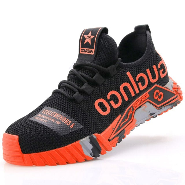 Fedde black steel toe safety shoes durable protective work footwear with modern professional design