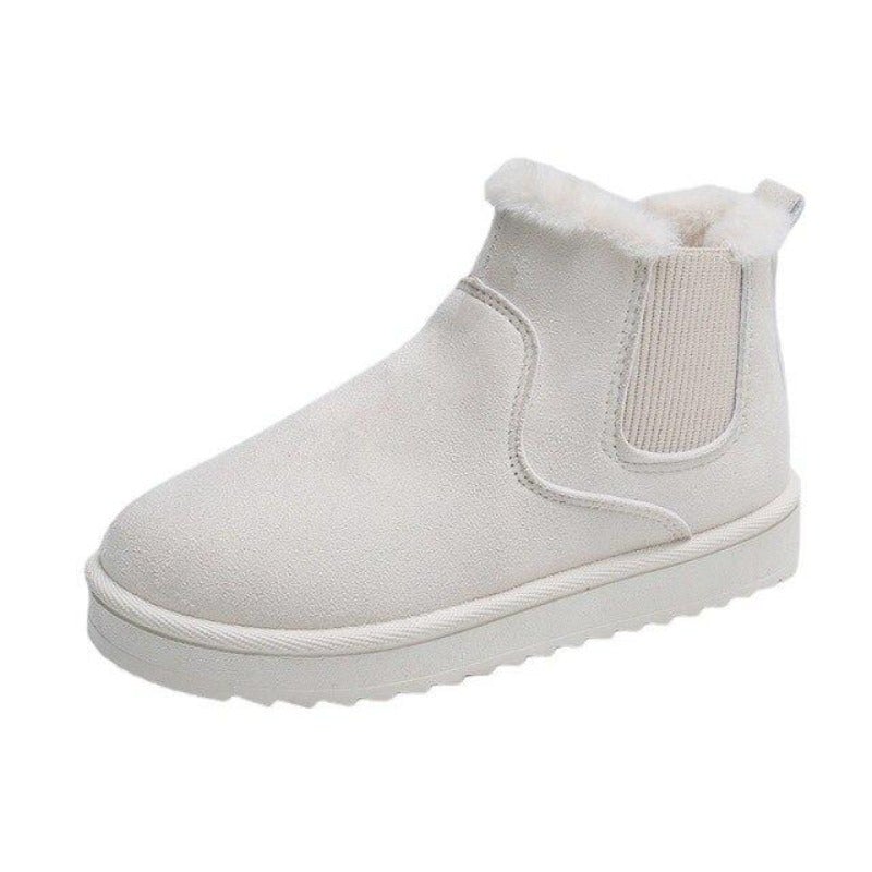 Women's black eco-leather heated snow boots waterproof non-slip sole all-weather winter style