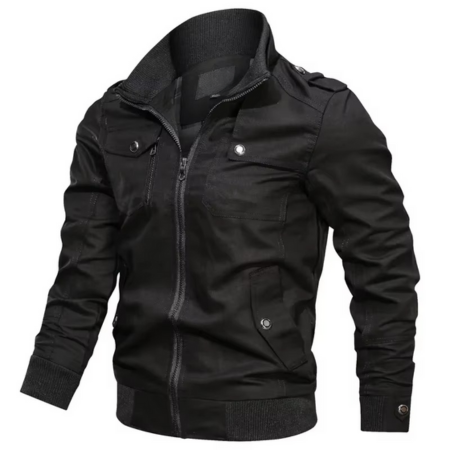 Men's lightweight cotton stand collar casual jacket versatile everyday outerwear for spring and fall
