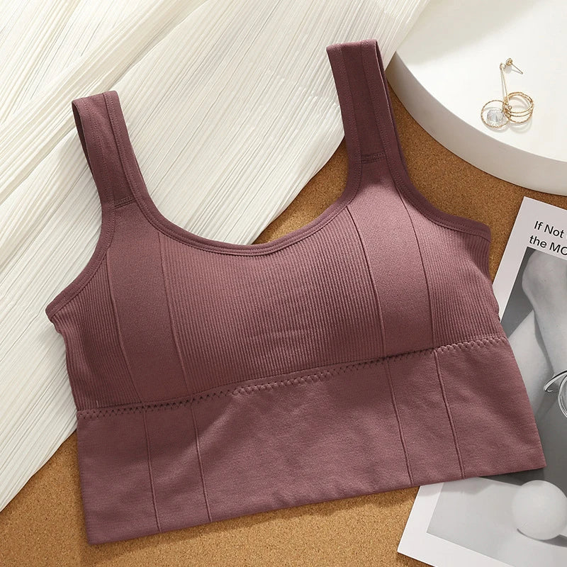 Black seamless longline sports bra with ribbed sculpted fit, full coverage and zero ride-up design