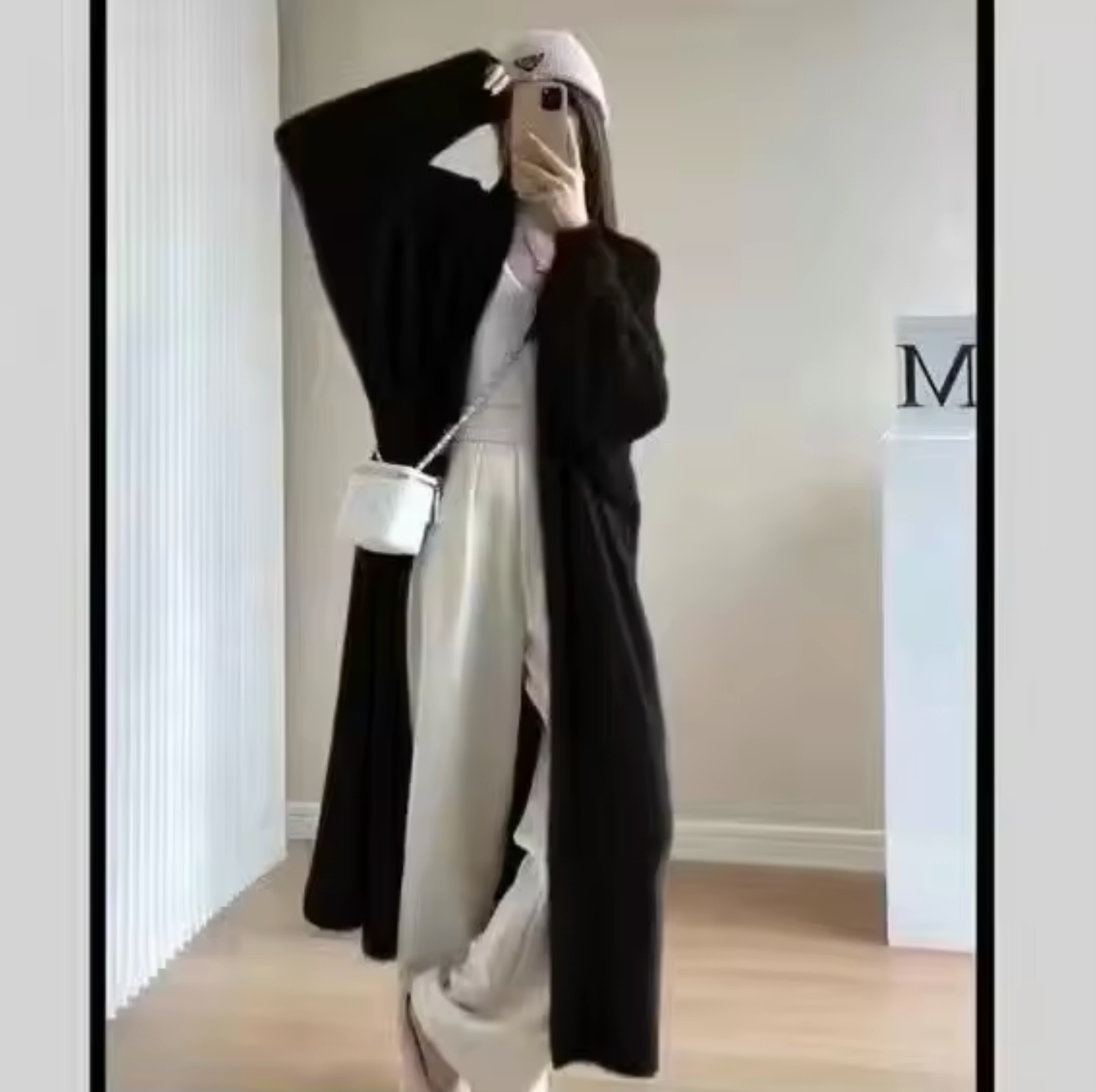 Women's oversized open-front long knit cardigan with draped silhouette for cozy layering